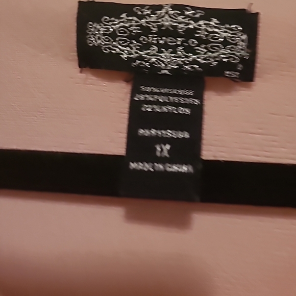 Oliver. O Ladies Sweater Sparkle Studed Blouse Pink Sz  1X - Picture 5 of 5